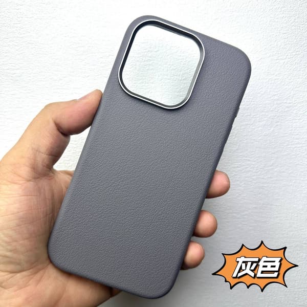 Etui til iPhone 16 Pro grå Originalt magnetisk skinn