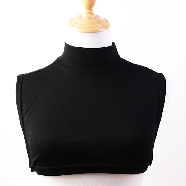Dame falsk krage Avtakbar halv Half Turtleneck Menn All-Ma Black Ordinary thin
