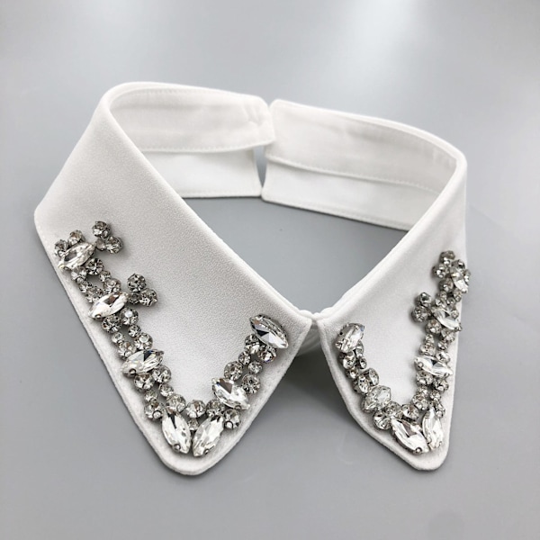 Naisten tekoviulus irrotettava puolipaita Korean-tyylinen sifonki All-M 7*42 White ZM201604001