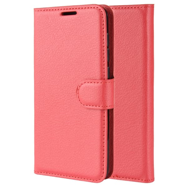 Etui til iPhone 16plus rød Wallet med kortholder, stativ og flip