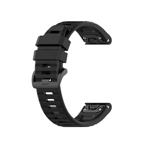 Musta silikoninen urheiluranneke, yhteensopiva Garmin Fenix 6 Pro GPS:n kanssa