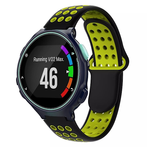 Svart Gul Svart Gul Silikon Klokkereim kompatibel med Garmin erunner 735 / 735xt