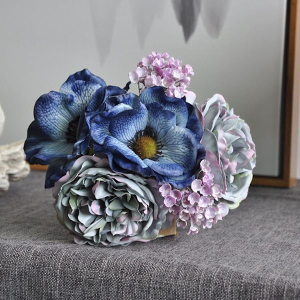 Realistisk Kunstig Blomst Levende Udsøgte Bordpynt Simuleringsbuket Fotorekvisitter Purple