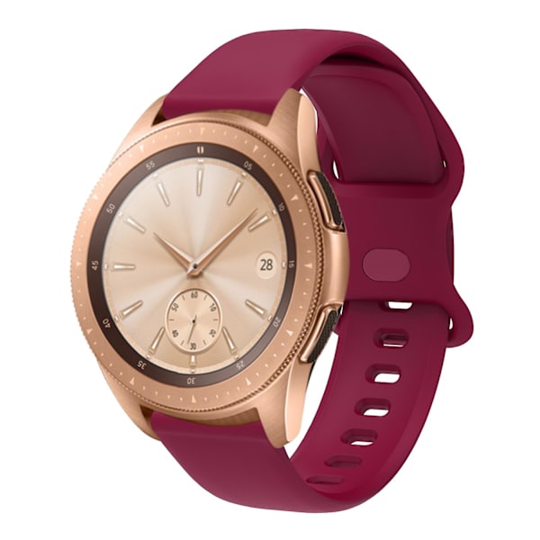 Viininpunainen Viininpunainen yhteensopiva Garmin Venu silikoni kellonrannekkeen 22mm kanssa