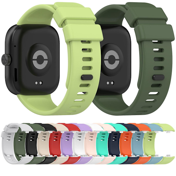 Punainen yksivärinen silikonihihna, yhteensopiva Redmi Watch 4:n kanssa