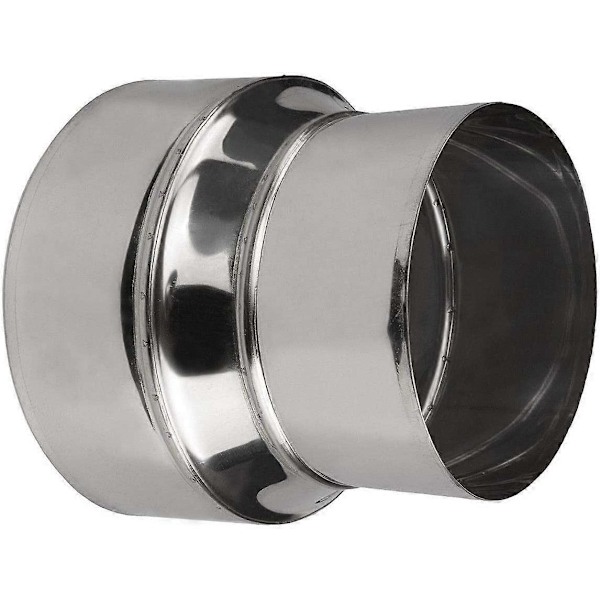 Reduktionsrør i rustfrit stål til ovnrør, skorstenskanaladapter - 80 mm / 60 mm 1 stk