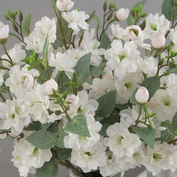 Simulerade Blommor 5 Grenar Stor Bukett Rosor