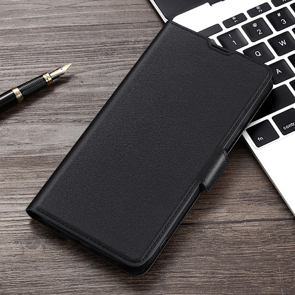 Etui til iPhone 13 sort Wallet med kortholder stativ flip