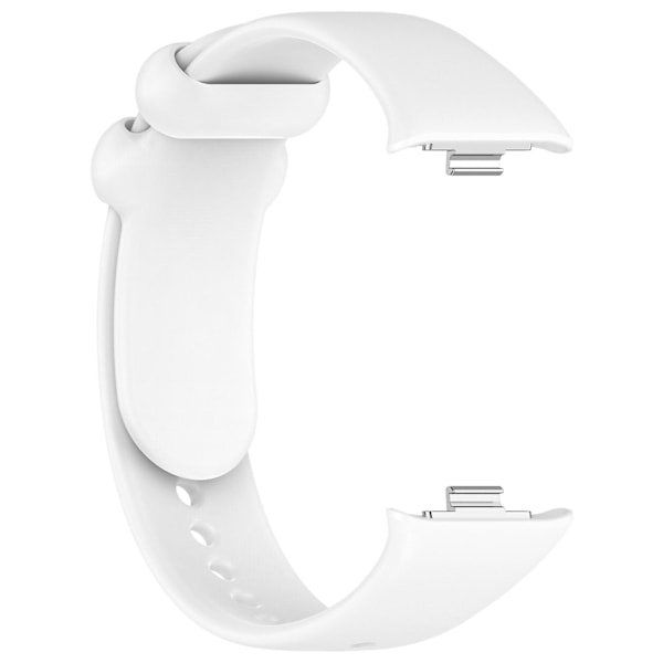Valkoinen Yksivärinen Silikonihihna yhteensopiva Xiaomi Mi Band 8 Pron kanssa