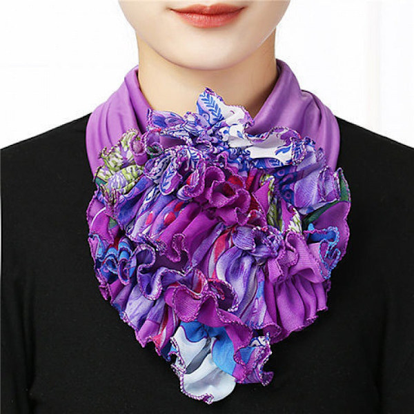 Naisten tekoviulus irrotettava puoli rusetti yksivärinen Bana F Scarf No. 6 Default