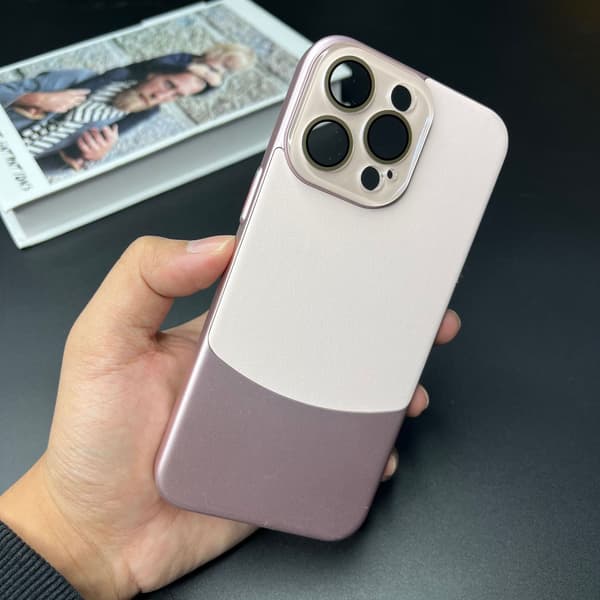 Etui til iPhone 14 Pro Max Kirsebærblomst Pink Nappa Læder Fuld-krops Læder