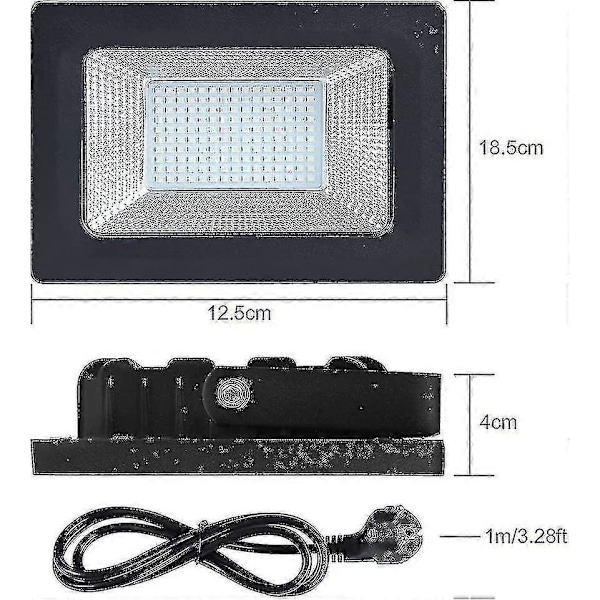[2 Stk.] LED Sortlys Spotlight, Lunsy UV Floodlight 30W Sortlyslampe Festlys, IP66 Vandtæt Fluorescerende Blacklight Med 150 LEDs UV Lys F