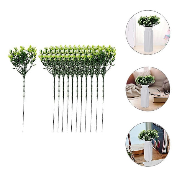 12 stk. Simuleringsblomsterbukett Kunstige Blomster Bukett Brudebukett til Bryllup