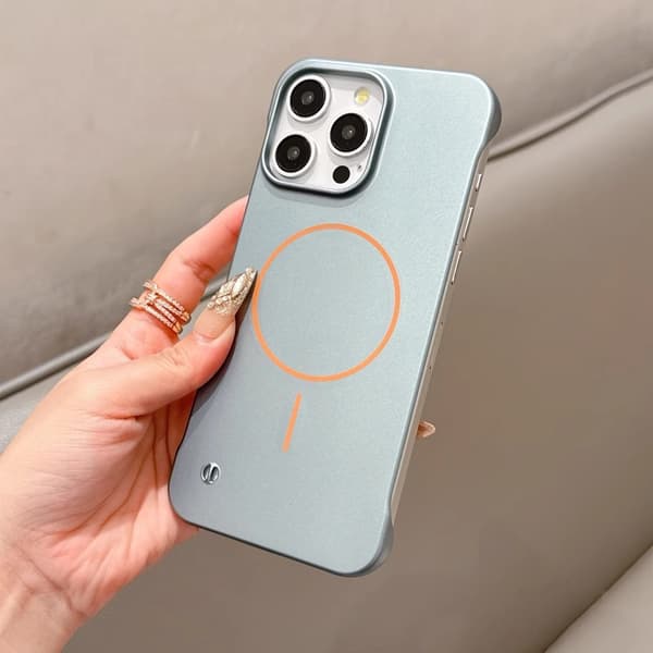 Kotelo iPhone 14:lle, himmeä magneettinen ohut profiili, harmaa