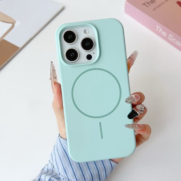 Etui til iPhone 15 Plus/14 Plus Magnetisk Silikon Turkis