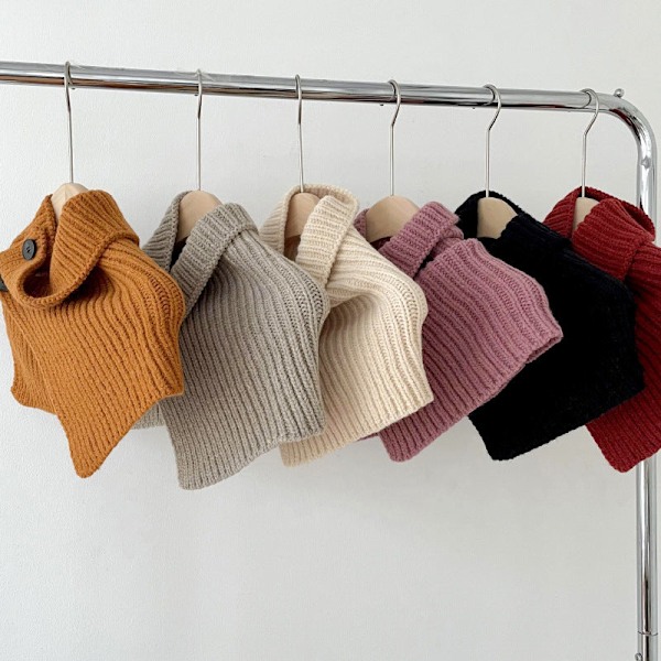 Dame falsk krage Avtakbart halvstrikket skjerf Allsidig Pu Coffee color (including wool) 36cm