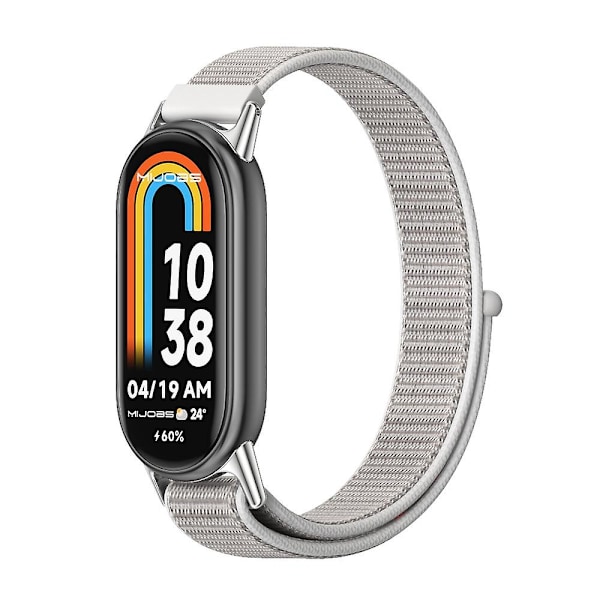 Mijobs Nylon Loop -ranneke, yhteensopiva Xiaomi Mi Band 8:n kanssa