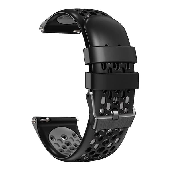 Sort Grå Sort Grå Silikone Urrem kompatibel med Samsung Gear S3 Frontier