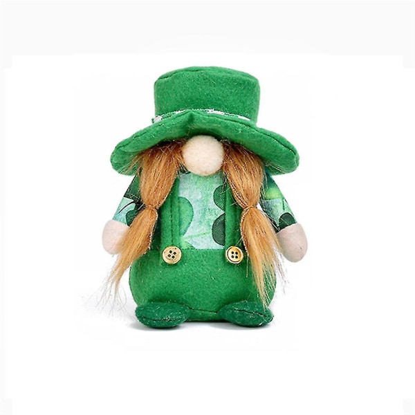 Ny docka irländsk festival dekoration hantverk prydnad docka St. Patrick's Day statyetter