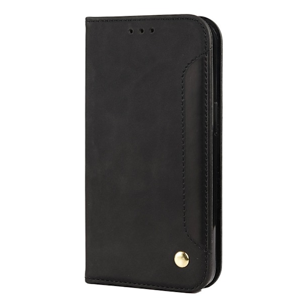 Fodral för iPhone 14 Plus svart Business Plånbok med Korthållare Flip med färgmatchning