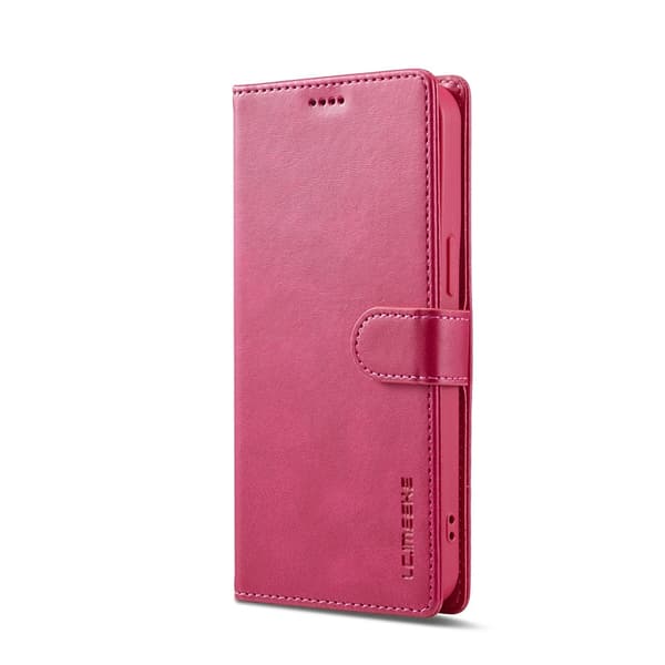 Etui til iPhone 15PLUS rød Flip Lommebok med Kortholder