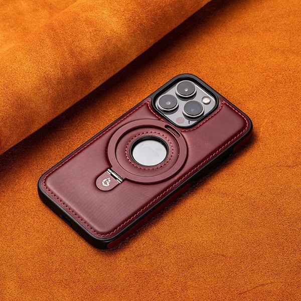 Etui til iPhone 13PRO MAX Charm Rød Magnetisk Stand Læder