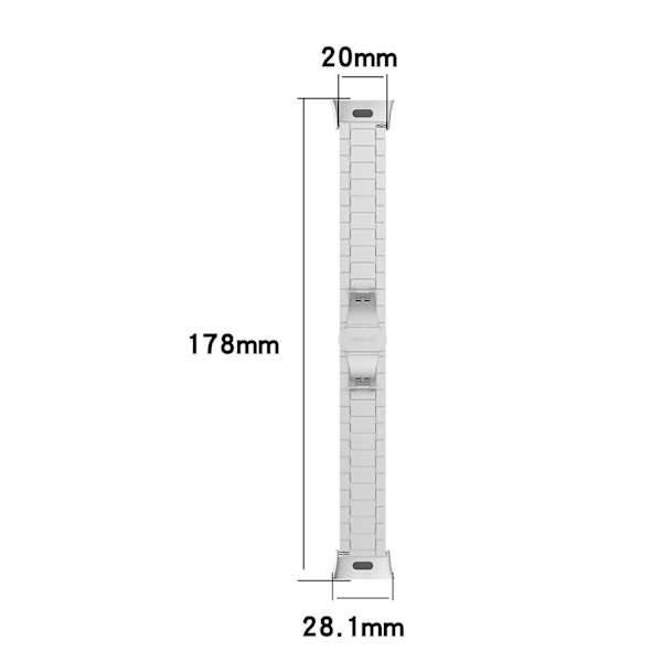 Metalliranneke yhteensopiva Xiaomi Redmi Watch 3 / Mi Watch Lite 3 kanssa