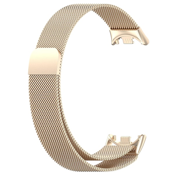 Champagnefarget metallklokkereim i champagnefarge, kompatibel med Xiaomi Mi Band 8