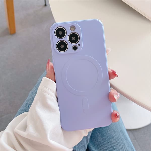 Skal för iPhone 15 Pro Flytande Silikon Silikon Lila