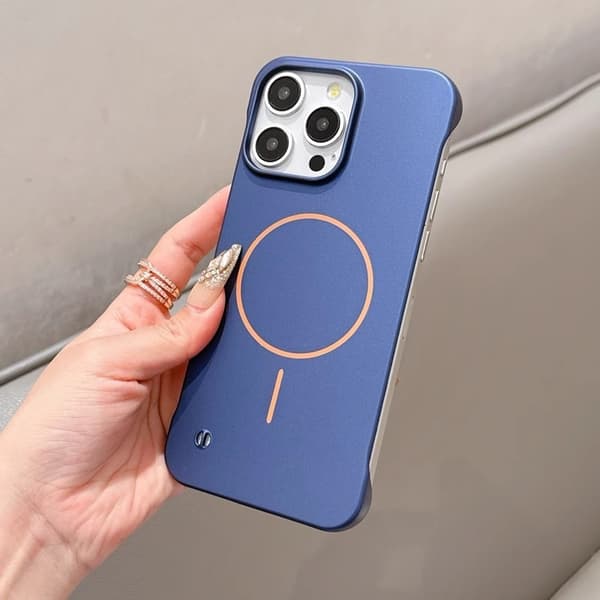 Etui til iPhone 13 Frosted Magnetic Slim Profile Blå Noz37037