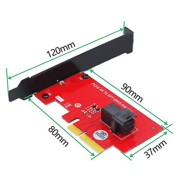 Nytt Pci-e 4x till Sff-8643 adapterkort