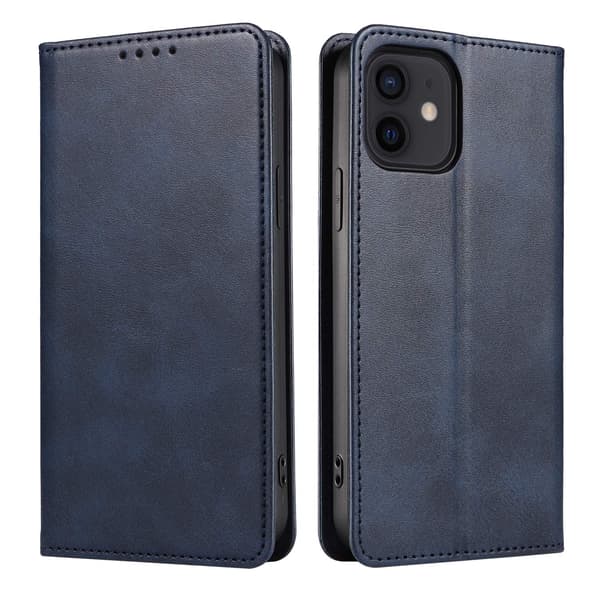 Etui til iPhone 16 Pro Max blå magnetisk pung med kortholder flip