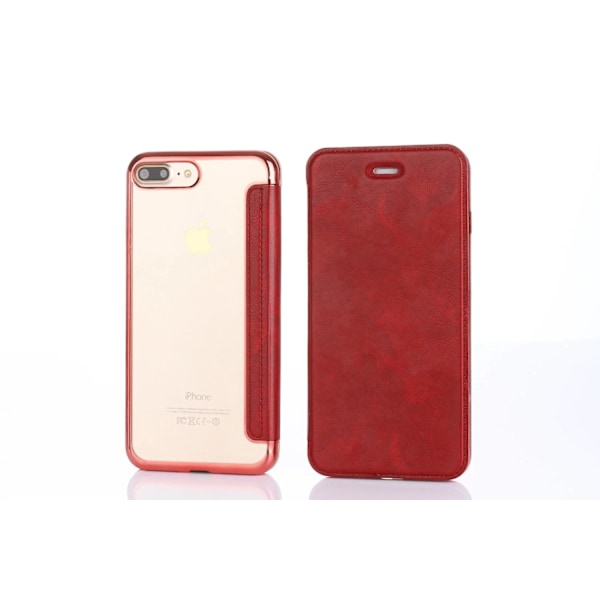 Fodral för iPhone 13 mini Röd Elektroplätering Ställ Flip Enkel Elektroplätering