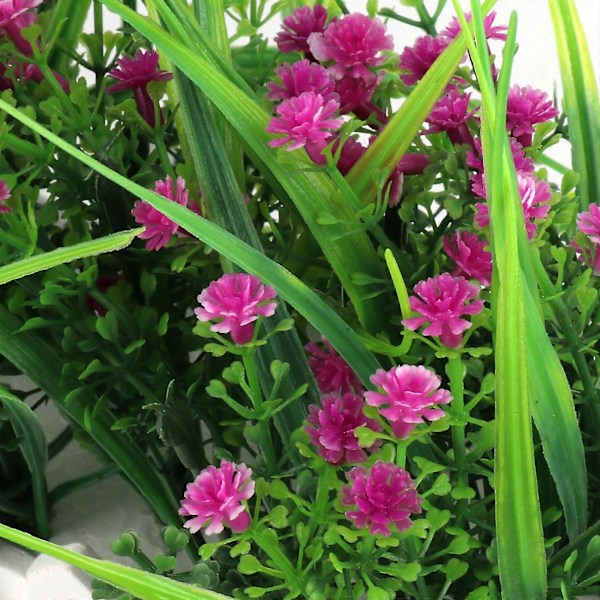 Bryllupsscene layout fuld af stjerneklare kunstige blomster hegn sæt lille potteplante veranda display dekorative kunstige blomster børnehave udendørs Stlye 2
