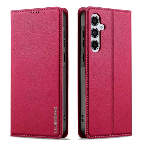 Etui til iPhone 13 Pro rød Magnetisk Lommebok med Kortholder Flip