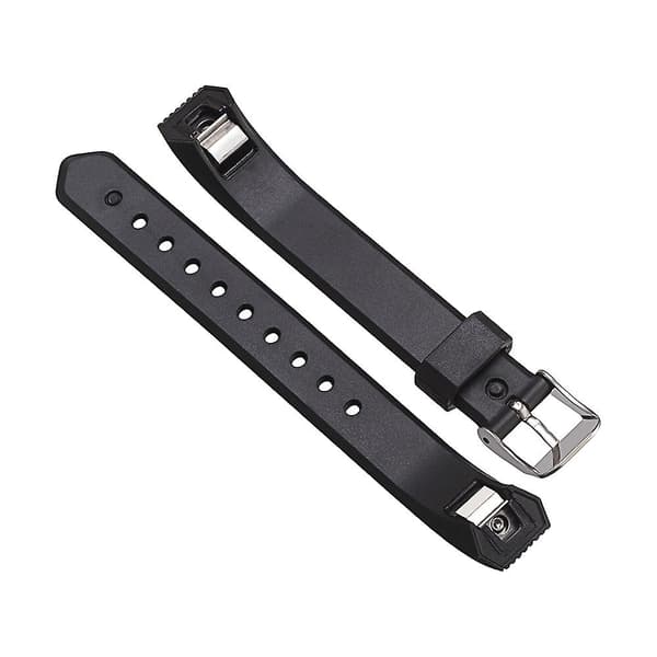 Sort Sort kompatibel med Fitbit Alta Silikone Urrem med Spænde (hvid)