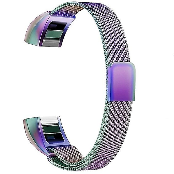 Iridescent Iridescent Magnetisk armbånd i rustfritt stål kompatibel med Fitbit Alta, 130-170mm