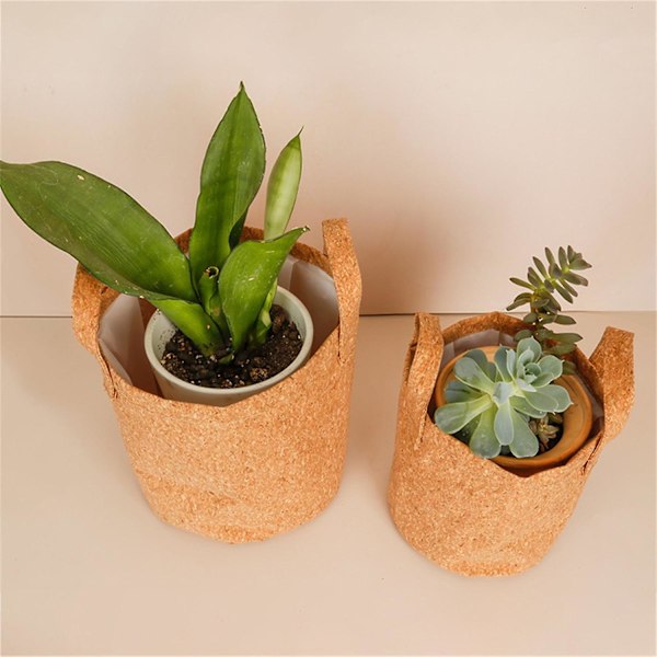 Multifunksjonell oppbevaringspose dekorativt kunstig trebark DIY håndverk blomsterpotte deksler for hage 14cm