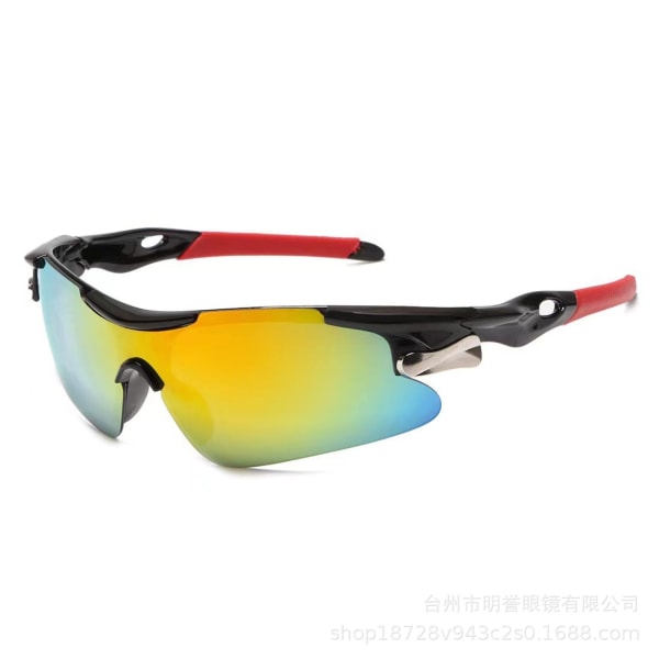 Mode Sport Solglasögon Utomhus Cykling Fiske Night Vision UV-säker vindtät ögonskydd Solglasögon Bright Black Frame gray piece