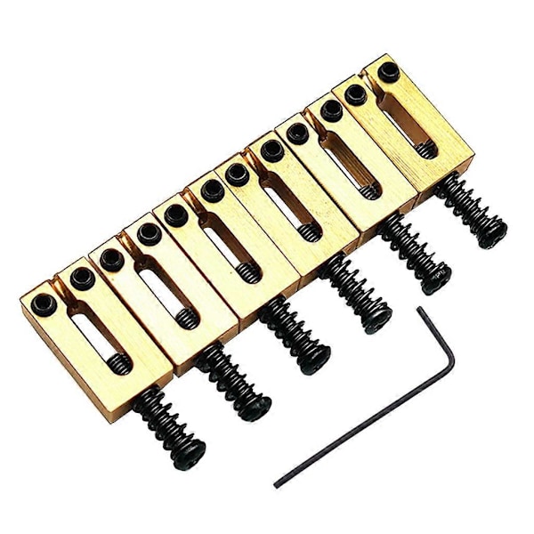 6 stk./pakke Gitarbro-saler i solid messing Messingsaler Erstatninger 10,5 mm Black