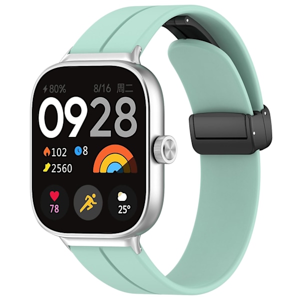 Teal Teal Magnetisk Spenne Silikonrem kompatibel med Xiaomi Mi Band 8 Pro