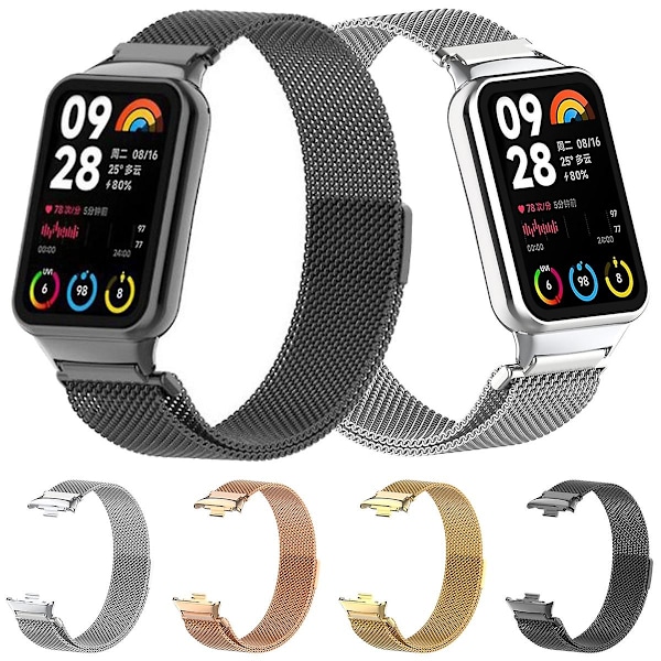 Milan Magnetiskt Klockarmband kompatibelt med Xiaomi Mi Band 8 Pro