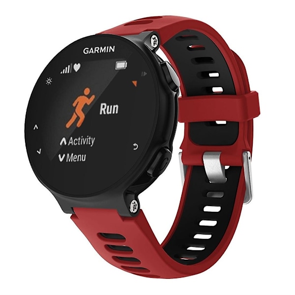 Rött silikonarmbandsur kompatibelt med Garmin kompatibelt med erunner 735xt