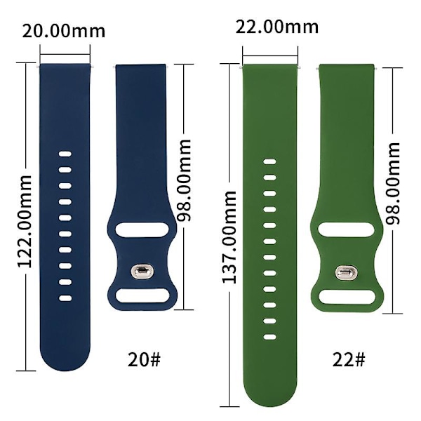 Fyrrenålegrøn Fyrrenålegrøn kompatibel med Huawei Watch Gt 2 42mm silikonerem