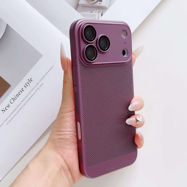 Etui til iPhone 14 Plus Skin Feel Lens Detail Ventilated Plum