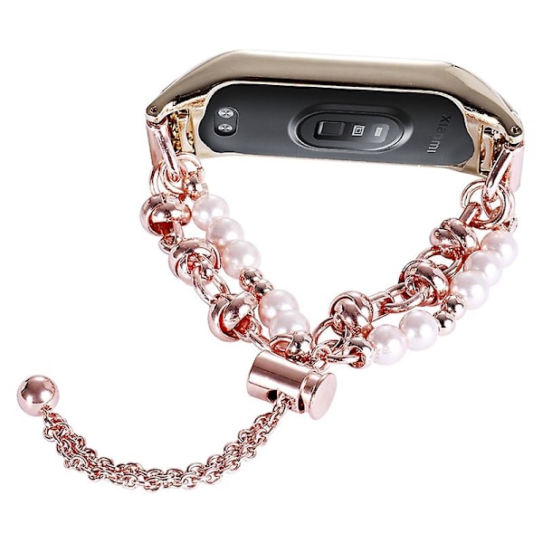 Roséguld Roséguld Pärlmetall Klockarmband kompatibelt med Xiaomi Mi Band 7