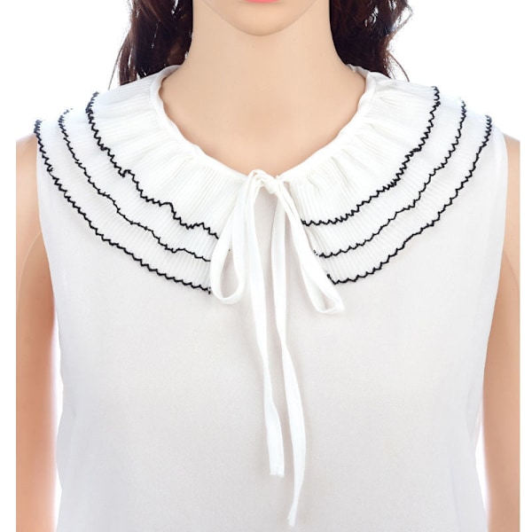 Dame falsk krage Avtakbar halv skulder Avtakbar Versat P04 White