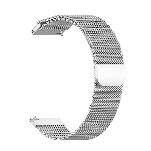 Silver Silver kompatibel med Honor Magic Watch 2/galaxy Active2 18mm Milan Rostfritt Stål Mesh Klockarmband