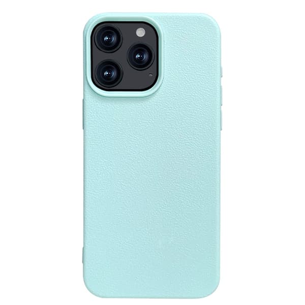 Etui til iPhone 15 Pro 6.1 Imitation læder - blå tekstureret PU-læder med småsten