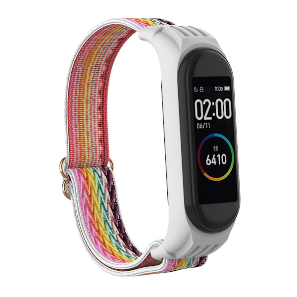 Värikäs, Xiaomi Mi Band 6 / 5 / 4 / 3 -yhteensopiva aaltoilevalla tekstuurilla varustettu ranneke